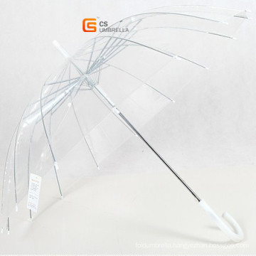 White J Handle 16k Poe/PVC Straight Umbrella (YS-T1002A)